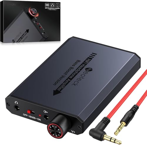 Neoteck 3.5mm Headphone Amp with Bass Boost Portable HiFi Headphone Amplifier, 16-300 Ohm, Aluminum...
