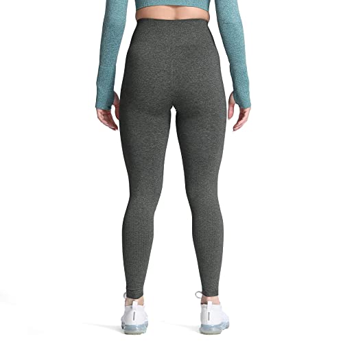 Aoxjox Seamless Workout Leggings for Women High Waist Vital Butt Lifting Tummy Control Yoga Pants 24'' (Army Green Marl, X-Small)