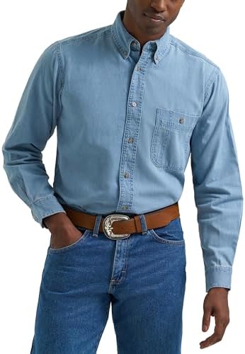 Wrangler Men's Denim Button Down Shirt
