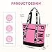Boomistry Travel Tote Bag for Women Girl, Large Waterproof Beach Bag with Zipper, Travel Handbags for Daily, College, Work, Shopping (Pink)