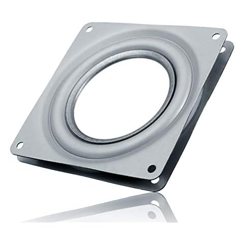 Odowalker 1 Piece Square 6 Inches Lazy Susans Turntable Bearings Swivel Zinc Plate 5/16" Thick 100LB Capacity (1 Piece 6 inches) Cover
