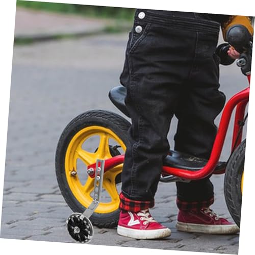 Ruedas de Entrenamiento POPETPOP para Bicicleta con Luces LED Parpadeantes, Estabilizadores Auxiliares Negros, Reemplazables para Principiantes y Aprendizaje de la Marcha miniatura 5