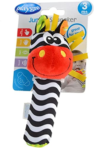 Playgro First Fun – Livre Jouet Poussette Pour Bébé, Dès La Naissance, Pages Froissables, Anneau De Dentition Et Clip De Fixation