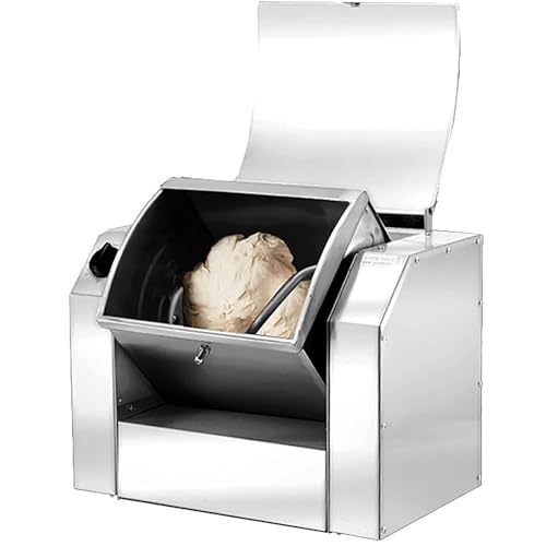 Amasadora de Pan Profesional,Batidora Amasadora Reposteria Amasadora Automática Comercial, Eléctrica de Acero Inoxidable, Amasadora de Sobremesa, para Uso Comercial Y Familiar,7KG