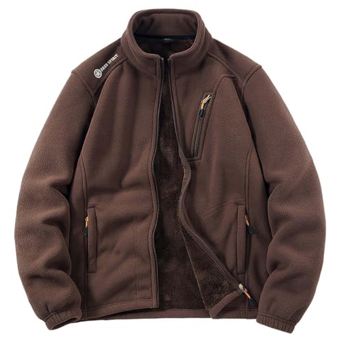 Veste polaire homme zippée à manches longues pour l'hiver