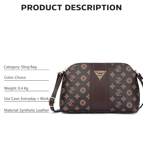 Image of Lavie Signature Women's Mono Georgia Crossbody Sling Bag | Ladies Purse Handbag | Gift For Women