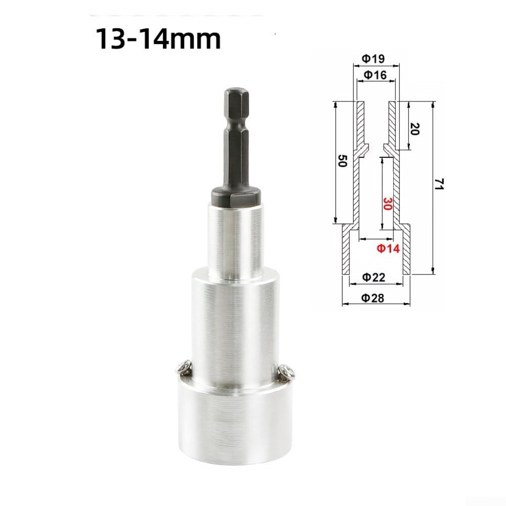 Ręczna elektryczna głowica maszyny do zamykania butelek z trzpieniem sześciokątnym 1/10.2 cm do 8-18 mm biały plastikowy adapter wiertła uszczelniającego narzędzie (11-12 mm)