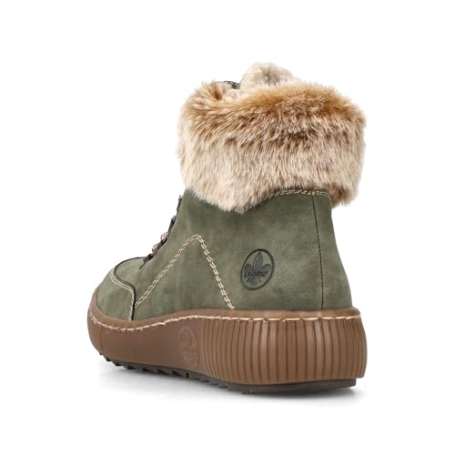 Rieker Damen Schnürstiefeletten Z6636, Frauen Stiefeletten, lose Einlage,Kurzstiefel,uebergangsschuhe,uebergangsstiefel,warm,grün (54)… – Ansicht 3
