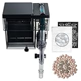 SmtaqX Aquarium Filter, 6W 150GPH HOB Fish Tank Filter, 4-Stage Bio-Filtration for 10-40 Gallon Tanks, Quiet Power Waterfall Filter with Adjustable Flow, Includes Filter Cotton & Bio Media