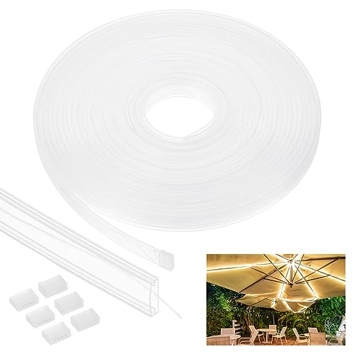 PATIKIL Silicone Tube Sleeve, 33ft/10Meter 12mm Flexible LED Channel IP67 Waterproof Protection Cover LED Silicone Channel System for 3528/5050/5630/3014 Led Strip Light