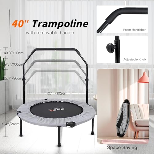 Faltbares Trampolin Ativafit 102 cm für Fitness und Training