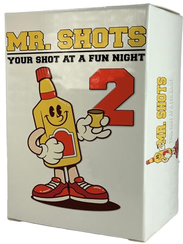 Mr Shots 2 – Fun Drinking Card Game for Parties, Easy-to-Play, Great for House Gatherings, Bar Nights, Holidays, Vacations, and All Party Environments