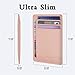Travelambo Front Pocket Wallet Minimalist Leather Slim Wallet RFID Blocking Medium Size(VP Pink)
