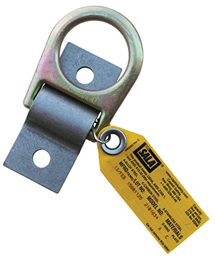 3M DBI-SALA D-Ring Plate Anchor, Raw Steel Plate, Zinc Plated Steel D-Ring