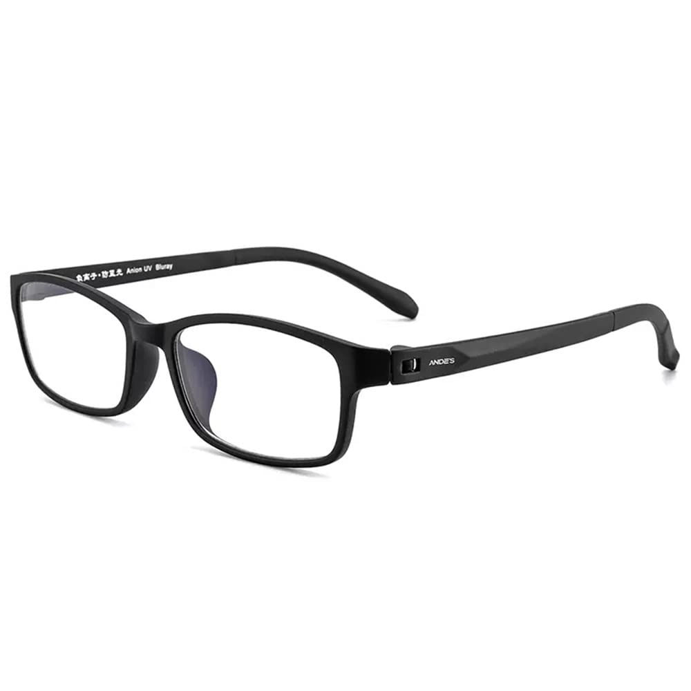 FREAZE Occhiali da lettura ultra leggeri TR occhiali da lettura eleganti e semplici da computer, montatura agli ioni negativa, anti-stanchezza, per uomo e donna + 2.0 (colore : nero, taglia: 1,5X)