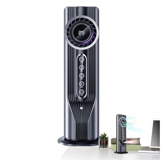 Huayeex Aire acondicionado portátil pequeño | Aire acondicionado pequeño – Enfriador evaporativo silencioso para escritorio, oficina, coche, tienda de campaña, dormitorio, interior y exterior