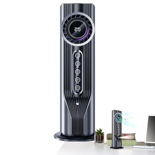 Huayeex Aire acondicionado portátil pequeño | Aire acondicionado pequeño – Enfriador evaporativo silencioso para escritorio, oficina, coche, tienda de campaña, dormitorio, interior y exterior