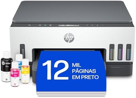 Impressora Multifuncional HP Smart Tank 724 Tanque de Tinta Colorida Wi-Fi Scanner Duplex. Funções: Imprimir, Copiar, Digitalizar. Cor: Branco (2G9Q2A)