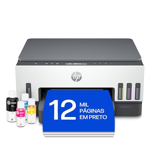 Impressora Multifuncional HP Smart Tank 724 Tanque de Tinta Colorida Wi-Fi Scanner Duplex. Funções: Imprimir, Copiar, Digitalizar. Cor: Branco (2G9Q2A)