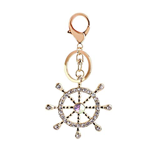 Preisvergleich Produktbild Hängende Beleuchtung Schmuck Organizer Strass Rudder Anhänger Charm Keyring Schlüsselanhänger mit Hummer-Haken für Halloween Weihnachtsdekoration Geschenk DIY Schmuck