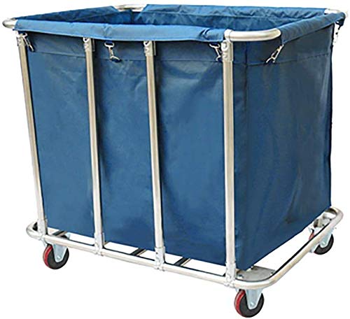 Chariot à roulettes marron pour le linge et le ménage, sac étanche, parfait pour les hôtels et la maison, chariot utilitaire élégant