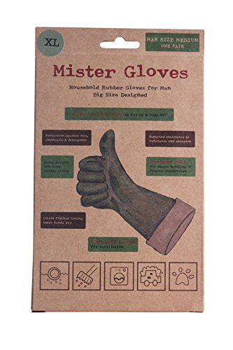 Mister Gloves Heavy Duty Rubber Gloves for Cleaning / Washing Dishes - Size