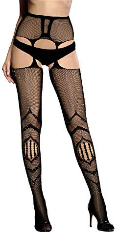 garter fishnet tights
