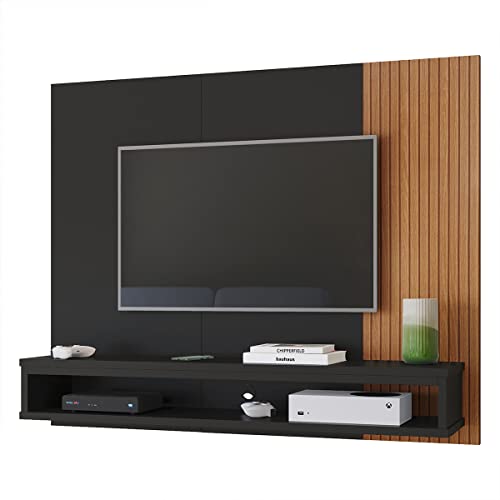 Painel Estante para Tv Cissa Smart 43 42 50 Polegadas Nicho Sala Quarto (Preto)