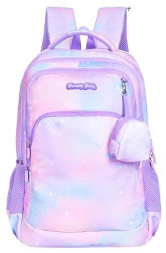 Image of BEAUTY GIRLS BY HOTSHOT|MAGICPACK 1616|SCHOOL BAG WITH JOYPOUCH|LARGE SIZE|TUTION BAG|COLLEGE BACKPACK|WATER RESISTANT BAG|40 LITERS SCHOOL BAG |FOR GIRLS & WOMEN