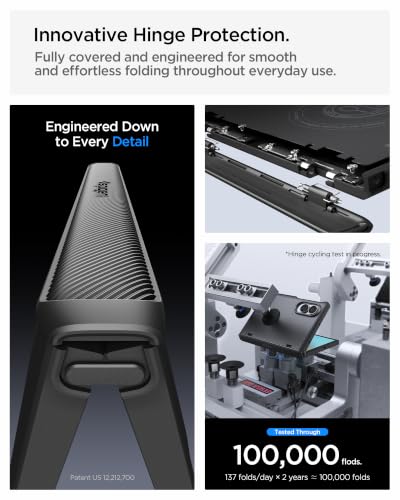 Image of Spigen Slim Armor Pro MagFit Case for Samsung Galaxy Z Fold 8, Black | Magsafe, Hinge Protection, Slim Fit, Wireless Charging, Thermoplastic Polyurethane, Poly Carbonate, Matte