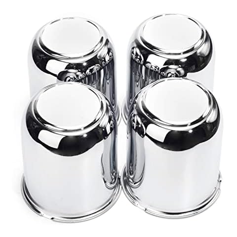 RTRHINOTUNING 3.19in Wheel Center Caps Trailer Push Through Center Caps for Rims, 4pcs 3.19" Hub 3.62" H Chrome Truck RV Hub Caps Cover