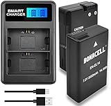 [Paket beinhaltet und Service]EN-EL14 Ersatzakku*2, USB Dual Ladegerät*1, Handbuch*1, USB Kabel*1, 6 Monate Garantie und 24-Stunden-Kundendienst.