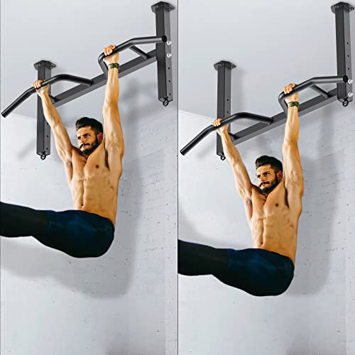 Kipika Heavy Duty Ceiling Mounted Pull Up Bar, Highly Adjustable, Multifunctional Chin Up Bar, Body Workout Home Gym System, Punching Bag Hanger, Resistance Bands Training #TOP3