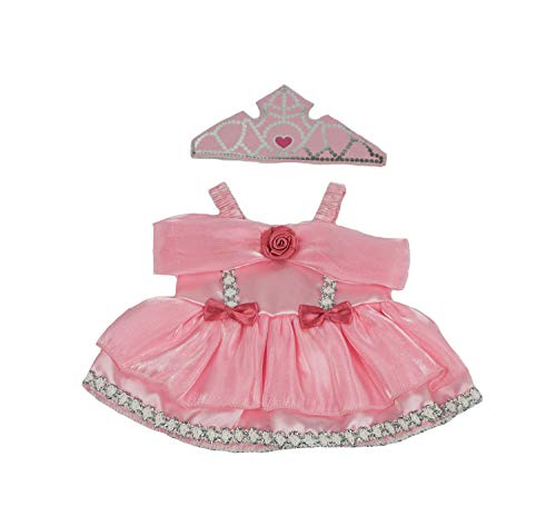 Ours To Do Un Ours. Une Histoire. Vestido de Princesa Rosa y Tiara surtida, 20 cm, para Nudos, Ositos de Peluche, muñecas, Peluches