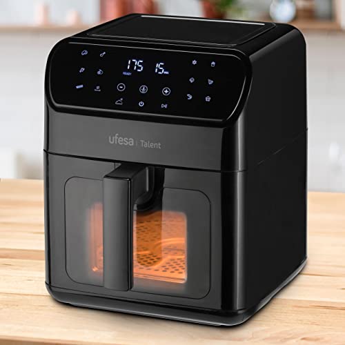 Ufesa Talent Air fryer, Luchtfriteuse zonder olie, 12L, 13 Kookprogramma's, 1850W, Touch-paneel, Incl. 6 Accessoires, Instelbare tijd, Anti-baklaag, BPA en PFOA vrij - Afbeelding 5