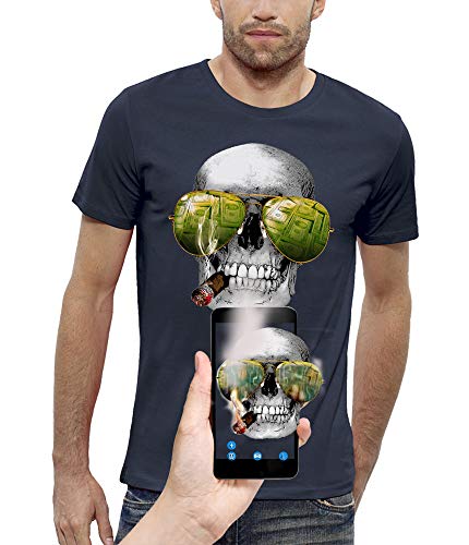 T-shirt crâne 3D réalité augmentée cadeau homme original et connecté