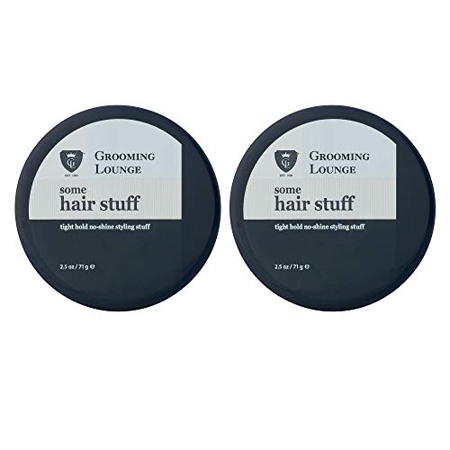 Grooming Lounge Some Hair Stuff – Strong-Hold, Mega-Pliable, No-Shine/Matte Styling Aid For Men– 2.5 oz, 2-Pack
