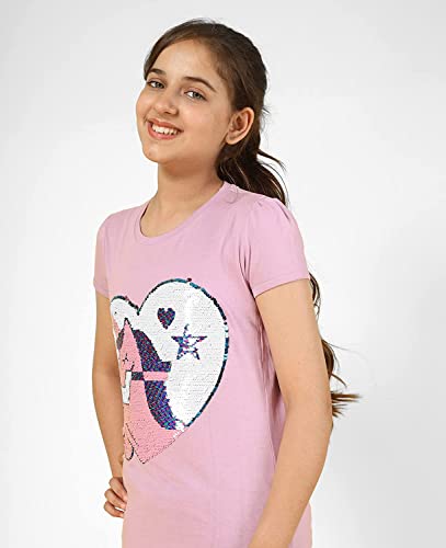 Image of KYDA KIDS Girls Cotton Full Sleeve Sequence and Embroidery Tops - Multicolor (Pack of 1)