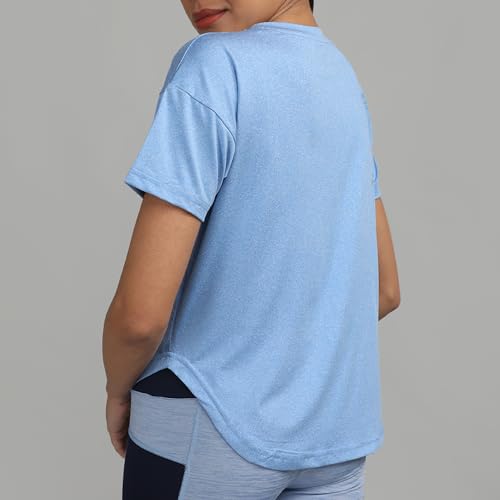 CHKOKKO Women Round Neck Dry Regular Fit Gym Sports Printed T-Shirt - Image 4