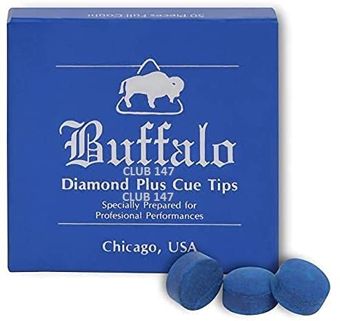 Club 147 Original Snooker and Pool Buffloa Diamond Plus Cue Tip 10mm (Pack of 2 Pcs)