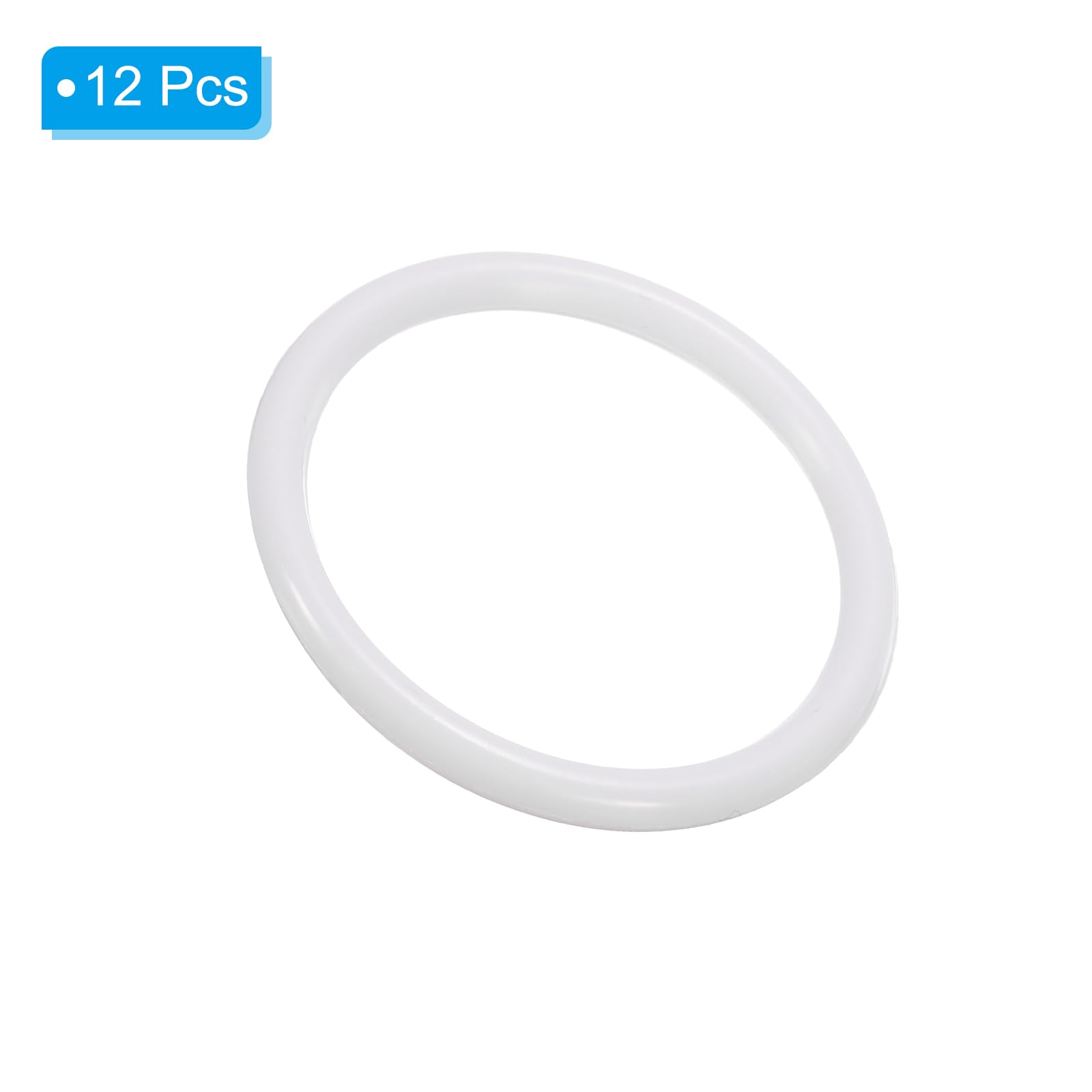 12 Anneaux En Plastique PP Blanc 50mm - Pour Attrape-Rêves, Macramé, Déco Mariage Et DIY
