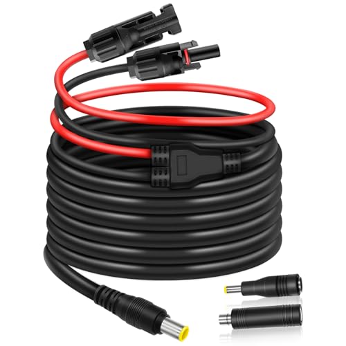 COMeap 10FT 3M Solar Connector to DC 8mm Adapter Cable for Jacker...