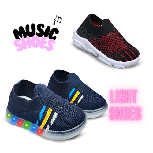 Image of Kids Trending Slip-On Shoes Combo, Pack of 2 (Light Shoe + Musical Shoe)