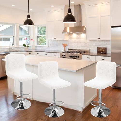 Image of Chair Covers Bar Stool Cover 2pc Bar Chair Cover Swivel Bar Stool Slipcover