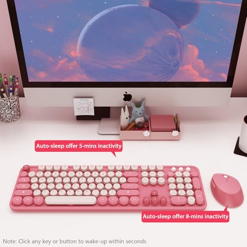 Image of Colorful Wireless Keyboard and Mouse for PC Laptop
