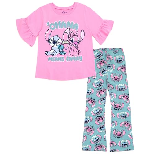 T-shirt et legging fille Stitch résistant pour l'école et le sport