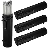Zonon 4 Pcs Electrode Rod Storage Tube 14 Inch Airproof and Waterproof Welding Rod Holder for Canister(Black)