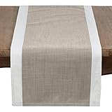 Polyester Table Runner with Banded Border Design