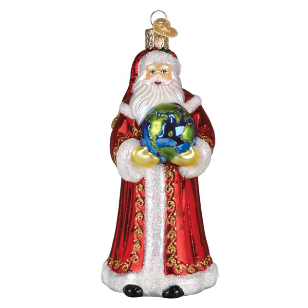 Old World Christmas World Peace Santa Glass Ornament for Tree