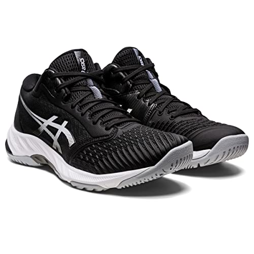 Asics Men's Netburner Ballistic Flytefoam Mid Top 3 Volleyball Shoes, 11, Black/White #TOP1